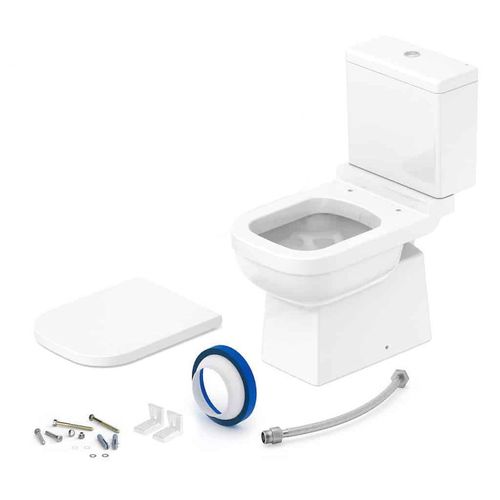Kit Bacia com Caixa Acoplada Celite Completo Elite Branco