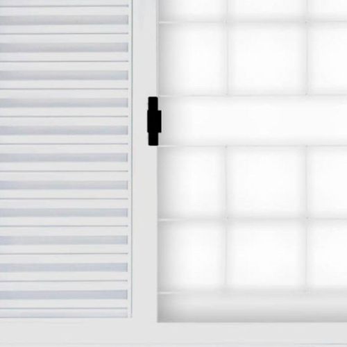 Janela Veneziana Aço Mgm 4 Folhas com Grade Branco 100x120x7