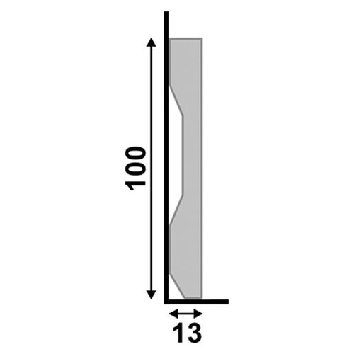 Rodapé Poliestireno Santa Luzia 1x1,3x240cm Branco LEV 101
