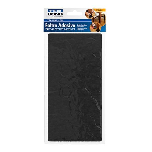 Feltro Retangular Tekbond Preto Cartela com 1 unidade 200x100