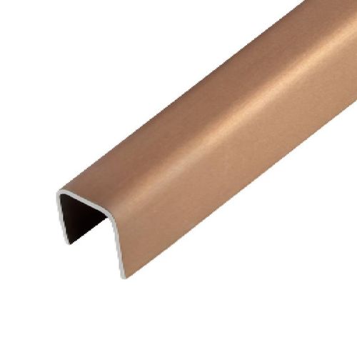 Perfil Aço Inox Viscardi Slis Red Gold Quadra Bronze Brilhante 0,9x0,8x300cm