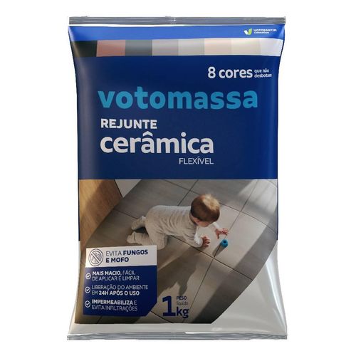 Rejunte Flexível Votomassa Cinza Platina 1kg