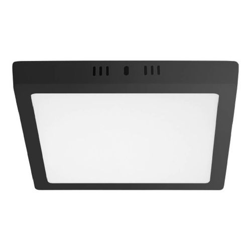 Painel de Led Taschibra Lux Quadrado de Sobrepor Preto Luz Branca 18W