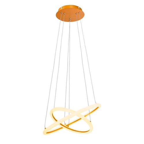 Pendente de Led Bronzearte Orbital Double Dourado 3000K 39w