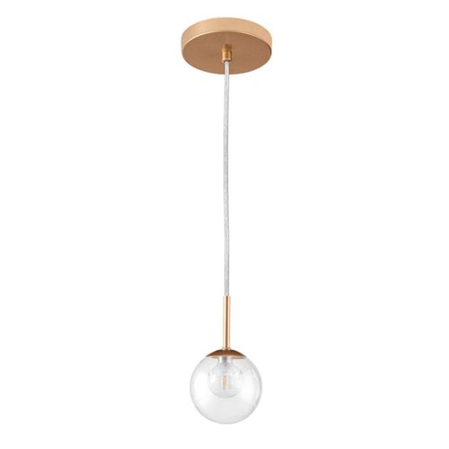 Pendente de Alumínio Bronzearte Fantasy Gold Globo Vidro 1xG9