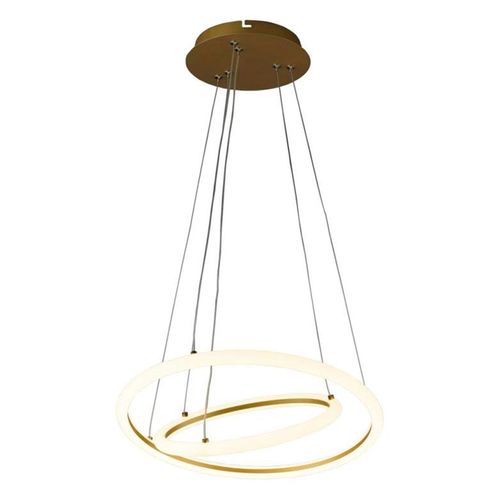 Pendente de Led Bronzearte Orbital Double Dourado 3000K 39w