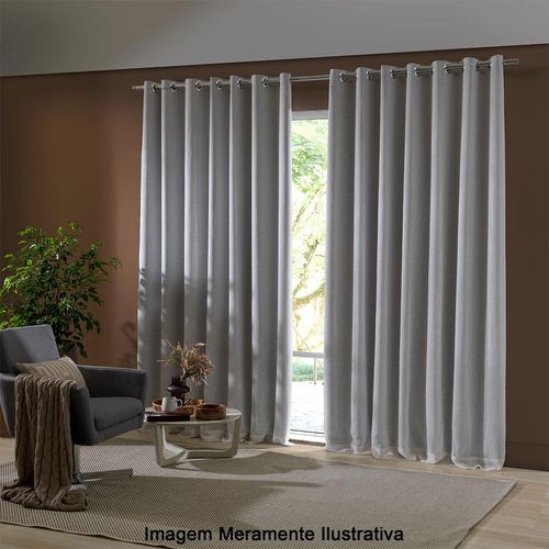 Cortina Duo Bella Janela Bruxelas Marfim 4,20x2,50m