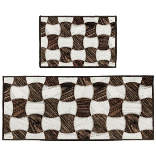 Kit Tapetes 2 Peças Domus para Cozinha 40x60cm + 50x120cm