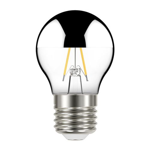 Lâmpada Led Filamento Defletora Espelhada Globo Taschibra G45 Autovolt 3W Prata Amarela