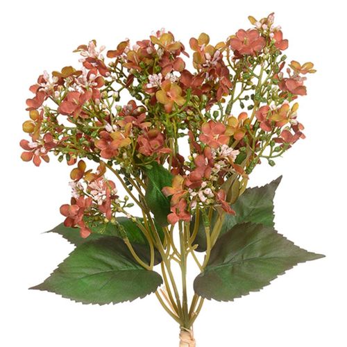 Buque Flor do Campo Misto Ramalhete Flor Arte com Fita Ocre Outono 32cm