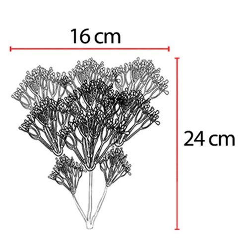 Folhagem Plástico Flor Arte Carinho Mãe com Print Palha 33cm