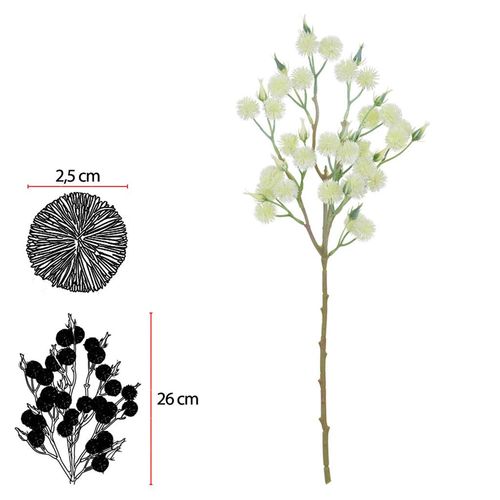Complemento Mamona  Flor Arte Creme 57cm