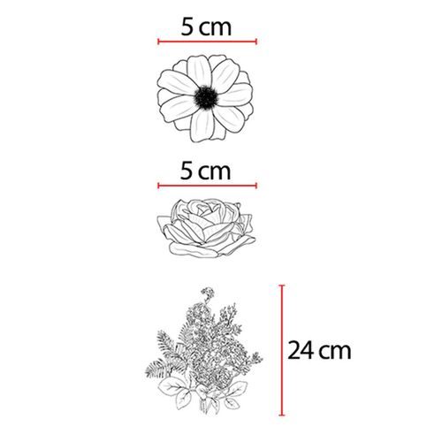 Buque Rosa Misto Ramalhete Flor Arte com Fita Creme Outono 35cm