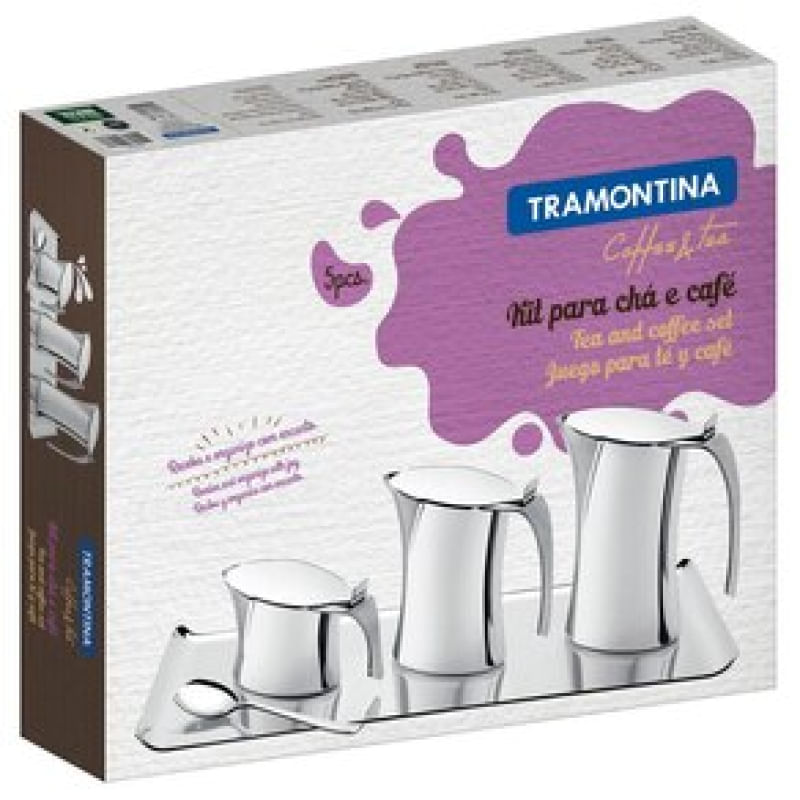 Jogo para Chá e Café Harmony Tramontina 64580890 Inox - 5 Peças