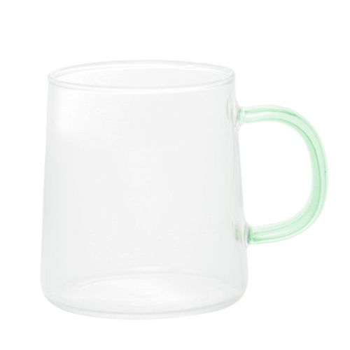 Conjunto 2 Canecas Vidro Borossilicato Wolff com Alça Fun Verde 320ml