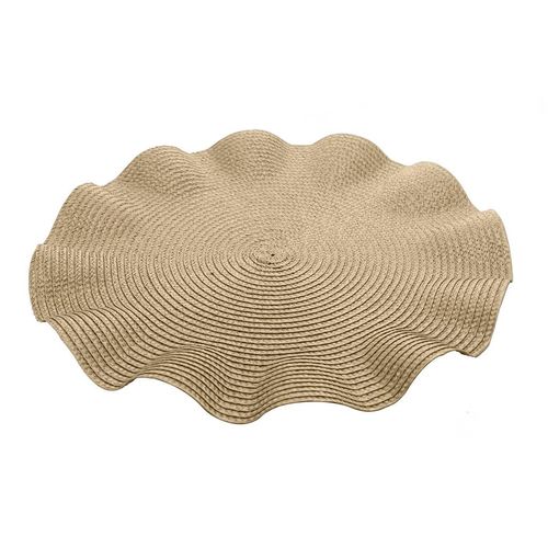 Lugar Americano de Poliéster Wolff Babado Dourado 38cm