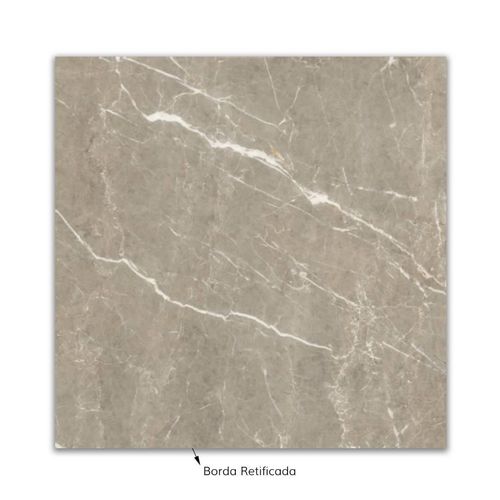 Cerâmica "A" 75x75 Calabria Brown Polido Retificado Megalume