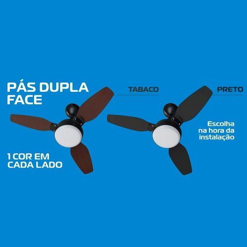 Ventilador Teto Ventisol Inverter Legacy Led Preto Tabaco Bivolt