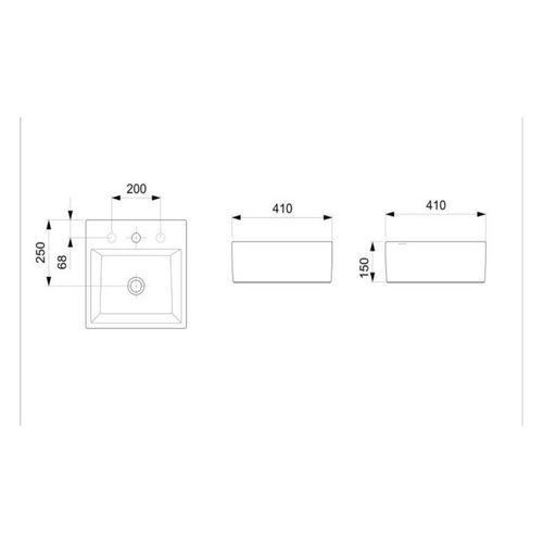 Cuba de Apoio Incepa Loft com Mesa Q1 Branco 41x41cm