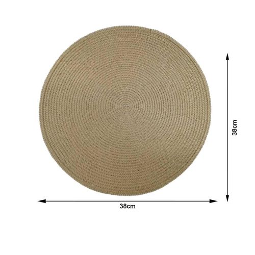 Jogo Americano NDI Redondo Bege 38cm