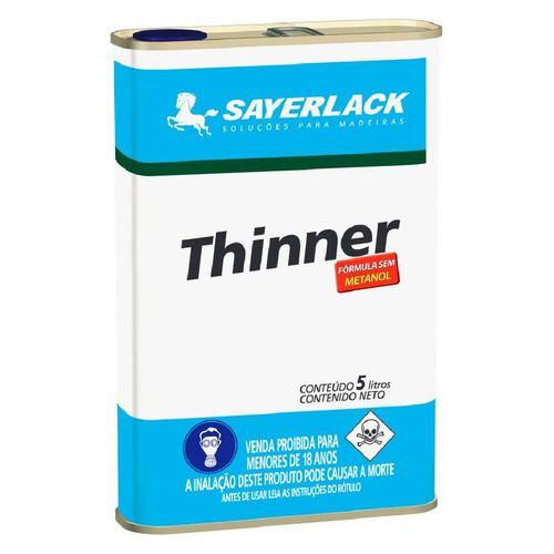 Thinner Sayerlack para Limpeza e Diluição de Sintéticos 5L