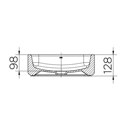 Cuba de Apoio Docol Retangular Branco 40x35cm