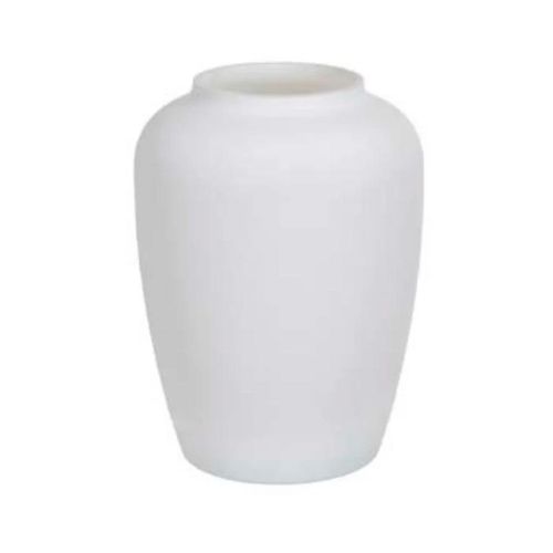 Vaso Vidro Flor Arte Branco 25cm