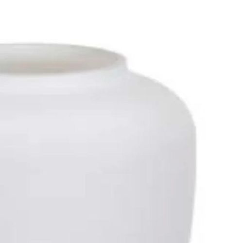 Vaso Vidro Flor Arte Branco 25cm