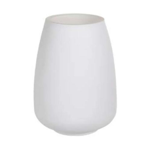Vaso Vidro Flor Arte Branco 25cm