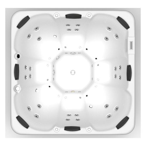 Spa em Acrílico Aquaplás Califórnia Branco com Fechamento Lateral 28 jatos 220x220cm