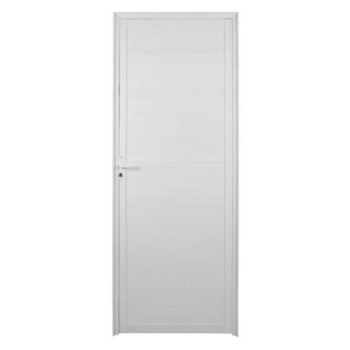 Porta Alumínio 210x80 Project Lambri Fechadura Externa Direita Branco 255 Mgm
