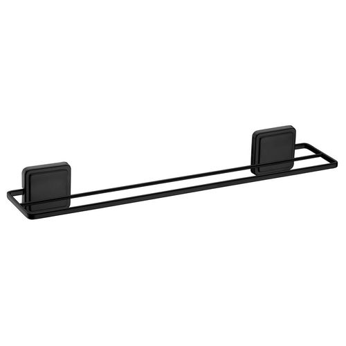 Toalheiro Duplo Future com Adesivo Preto Fosco 45cm