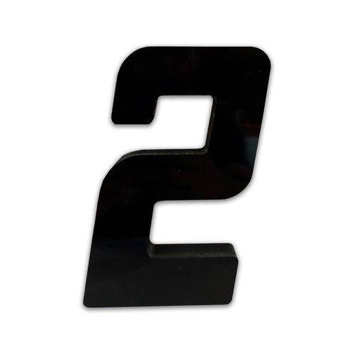 Número ACM Numeral Preto 3D 2 2083 185mm