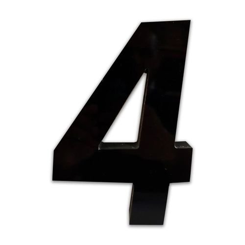 Número ACM Numeral Preto 3D 4 2085 185mm