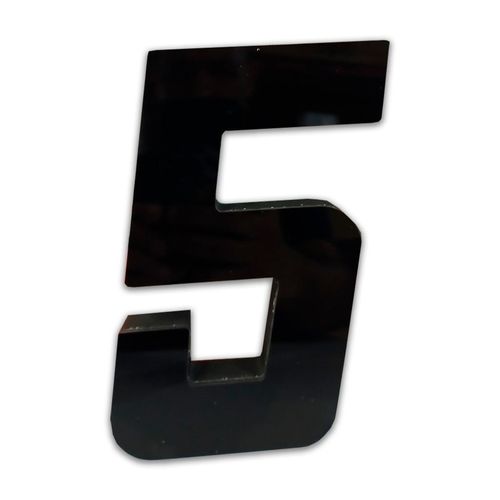 Número ACM Numeral Preto 3D 5 2086 185mm