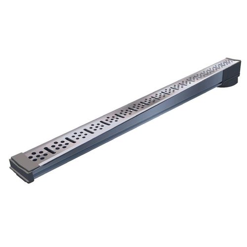 Ralo Linear Kit TopBox Saída Central Vertical Anodizado 3,5x100cm