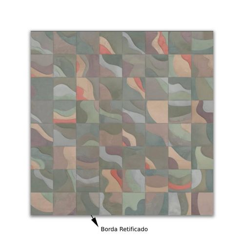 Porcelanato Natural Ceusa  Patch Mix "A" 120x120cm Dd Retificado