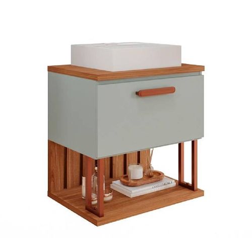 Armário em MDF Mgm Decor Duna Pistache Freijó 60cm