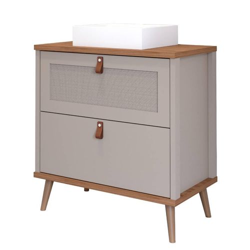 Armário em MDF Mgm Decor Vêneto Cappuccino Freijó 80cm