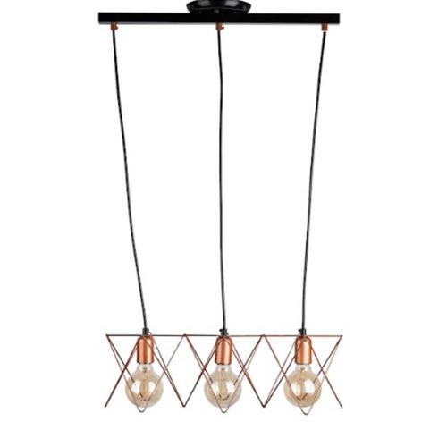 Pendente Trilho Aramado 3xE27 Star Cobre TR193-CB Neo Iluminação