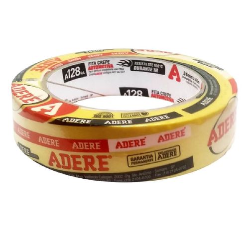Fita Crepe Automotiva Adere Amarela Standard 24mmx40m
