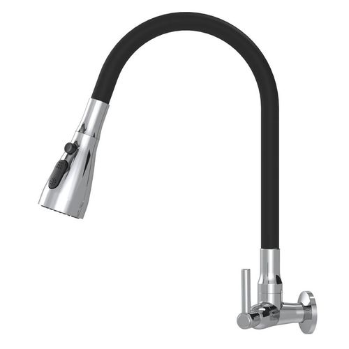 Torneira Cozinha Parede Gourmet Triplo Jet Preto C70 DN15 32833 Real