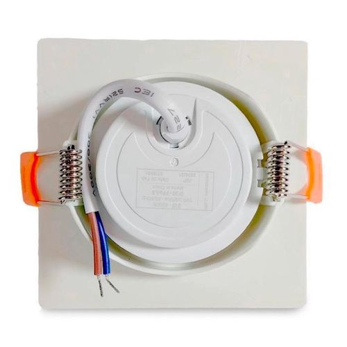 Spot de Embutir Easy Led 5w Decor Quadrado Branco Luz Amarela 375LM Bivolt EL093053BC Llumm Bronzearte
