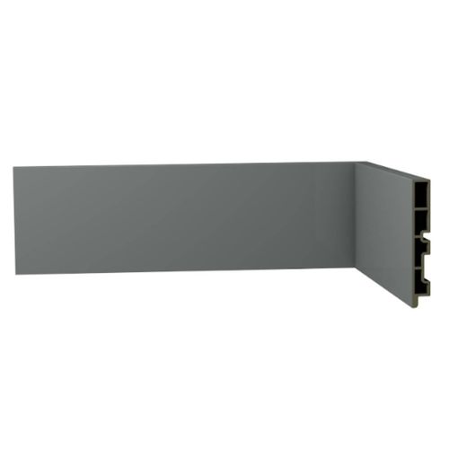 Rodapé Super WPC Ecovale R10 Liso Laca Prata 1,5x10,5x240cm