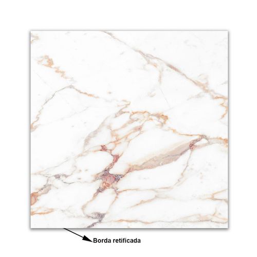 Cerâmica Polida Megalume Arabesco Rosso Retificado "A" 85x85cm