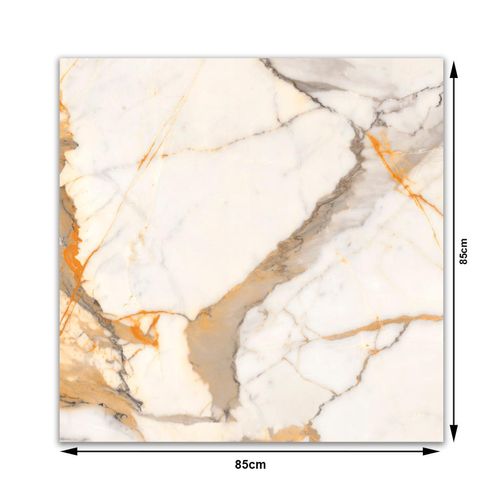 Cerâmica Polida Megalume Calacata Gold Retificado "A" 85x85cm