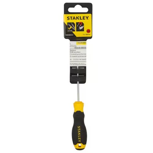 Chave de Fenda Cruzada Stanley 1/8x4" Cabo Emborrachado