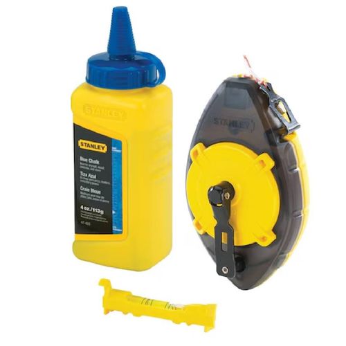 Kit Marcador Stanley Tira Linhas Azul 30M