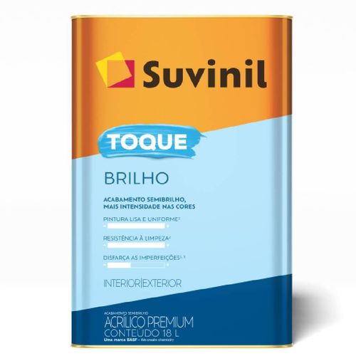 Tinta Acrílica 18L Toque Brilho Branco Neve 50839849 Suvinil