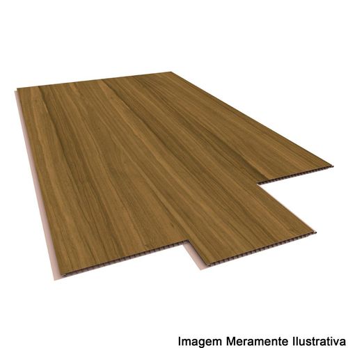 Revestimento Revid Plasbil Perfil Madeira Sintra Brun 2 Fosco 6 Metros 10x250mm